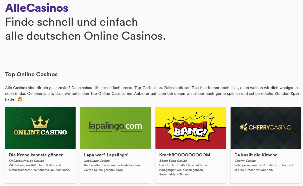 AlleCasinos - Top Online Casinos