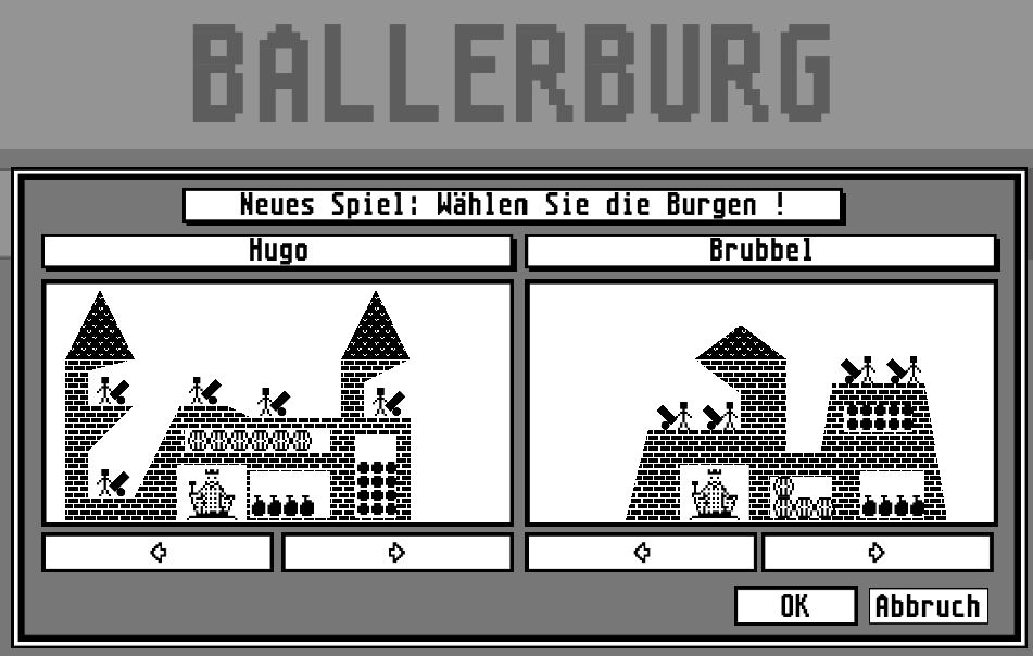 Ballerburg - Atari ST - Wähle deine Burg