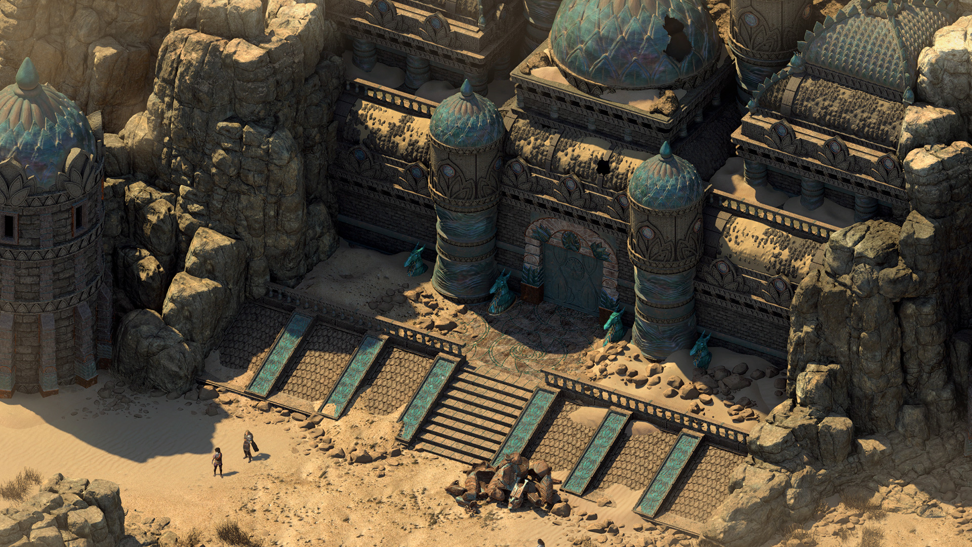 Pillars of Eternity II - Deadfire - Ein mächtiges Bauwerk in der Wüste
