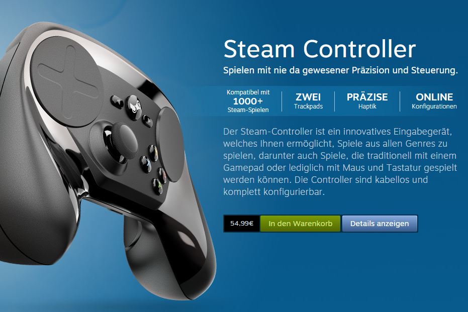 Steam Controller Verfügbar