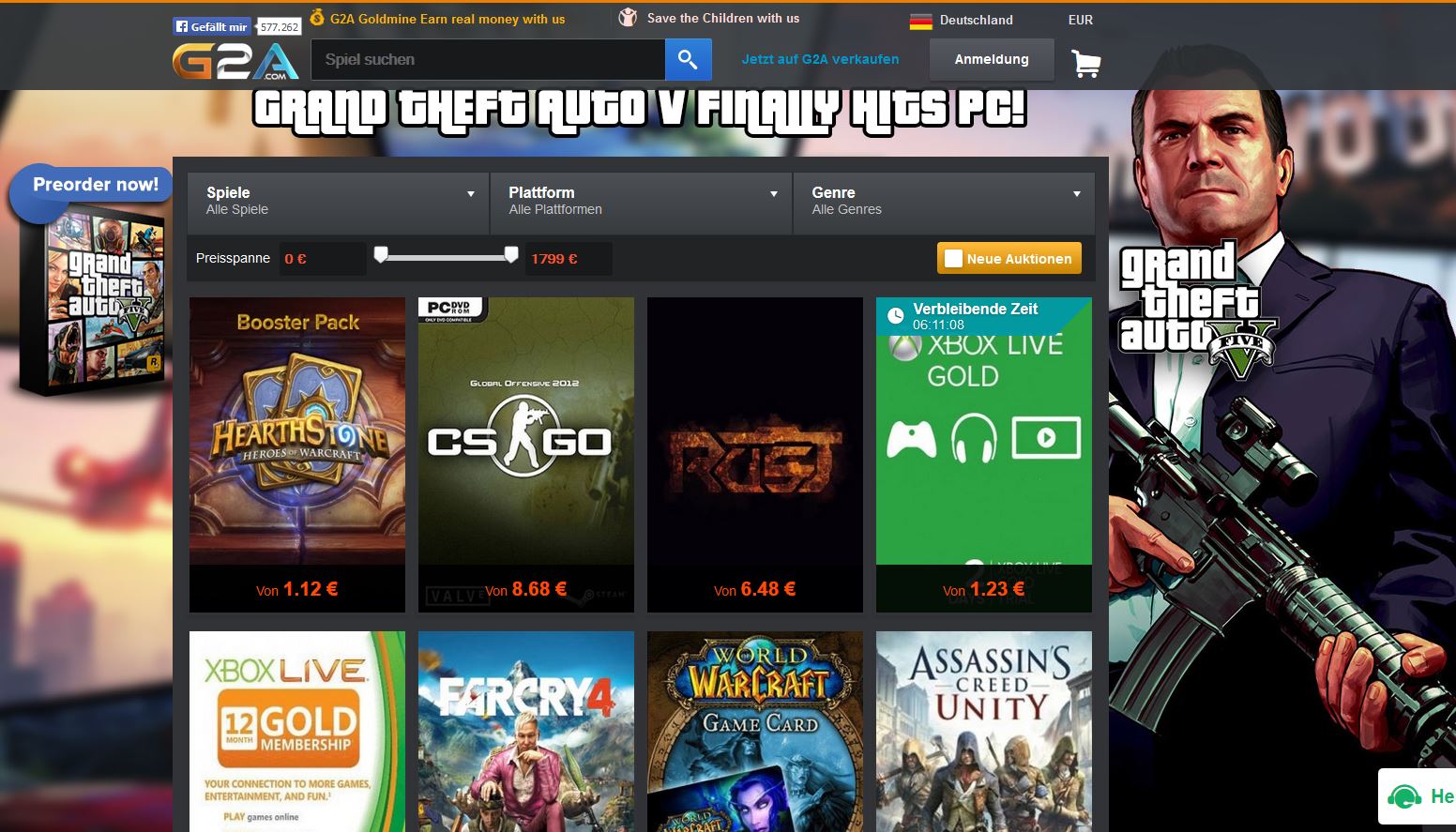 G2A Website - Uplay sperrt Games vom Key Händler
