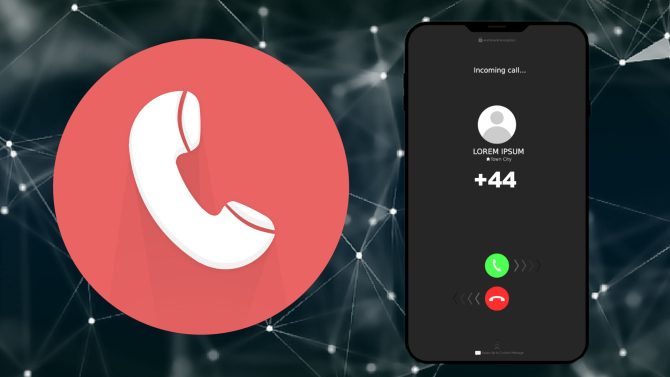 Symbolbild für Ping-Anrufe mit +44 Nummern. Zu sehen ist ein Smartphone, auf dem ein Anruf mit der Vorwahl +44 eingeht. Neben dem Handy ist vergrößert ein rotes Anruf-Icon abgebildet.